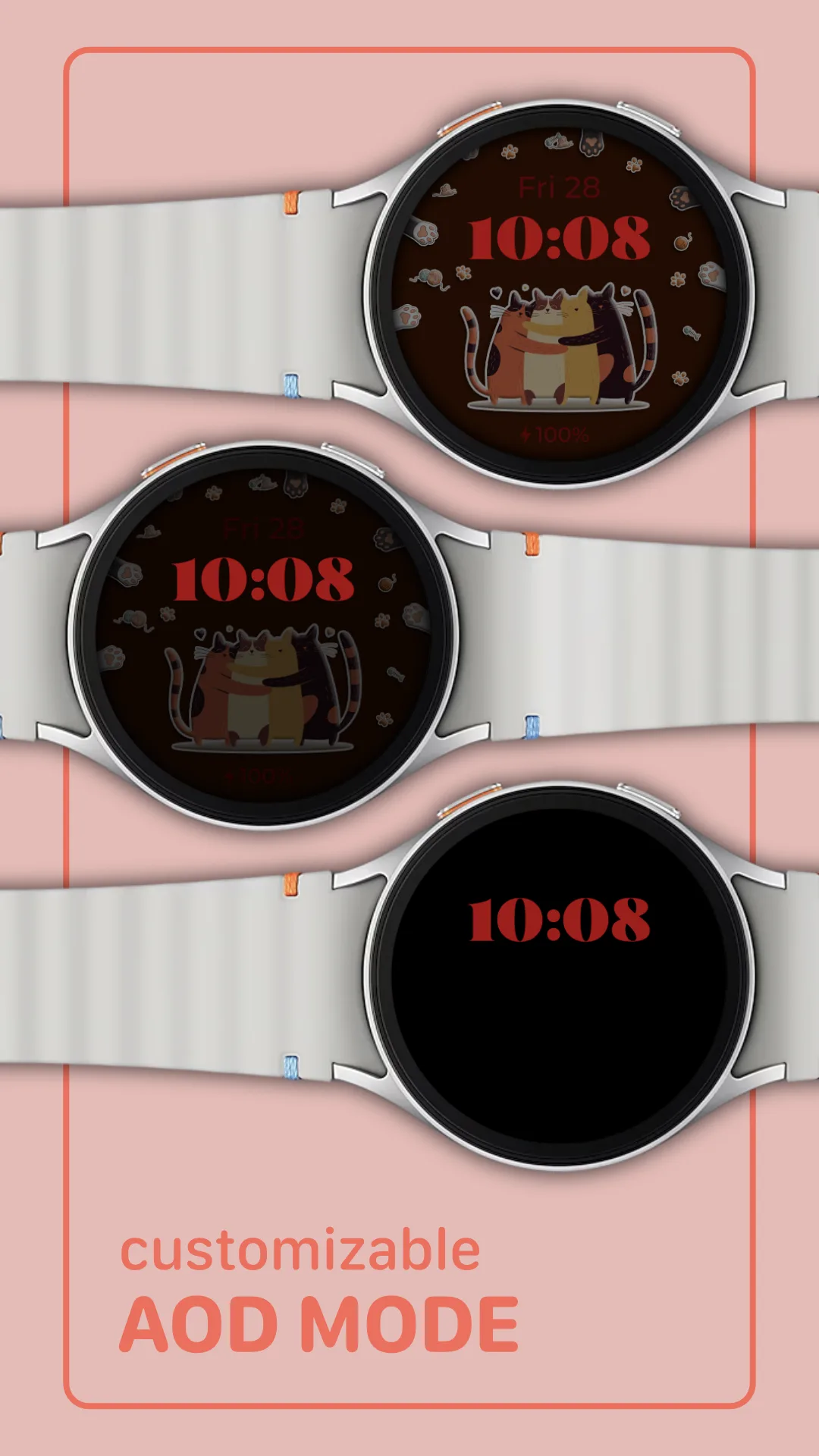 LUNA1 Cat — Cat Wear OS watch face — screenshot 4