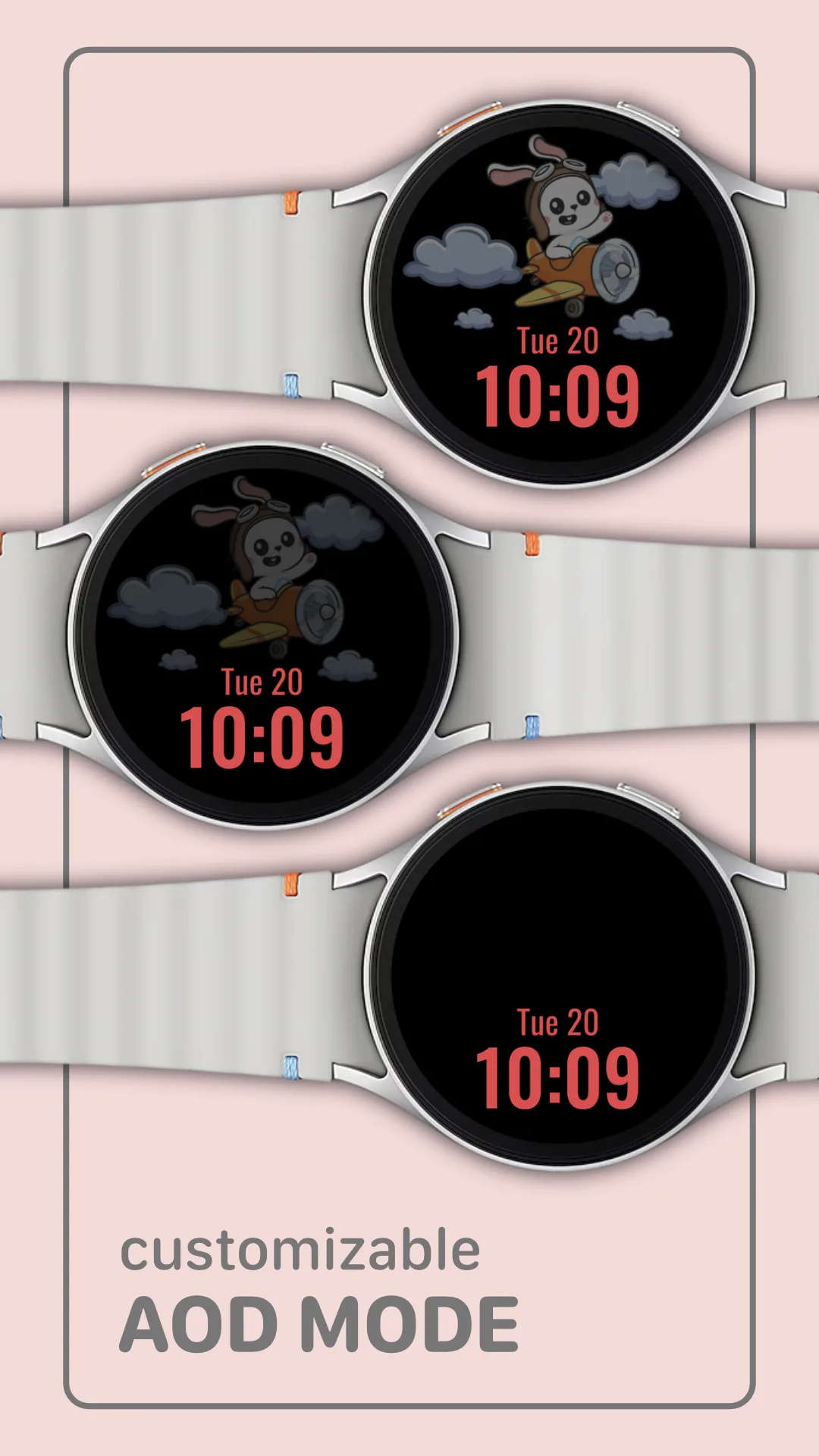 LUNA2 Rabbit — Rabbit Wear OS watch face — screenshot 4