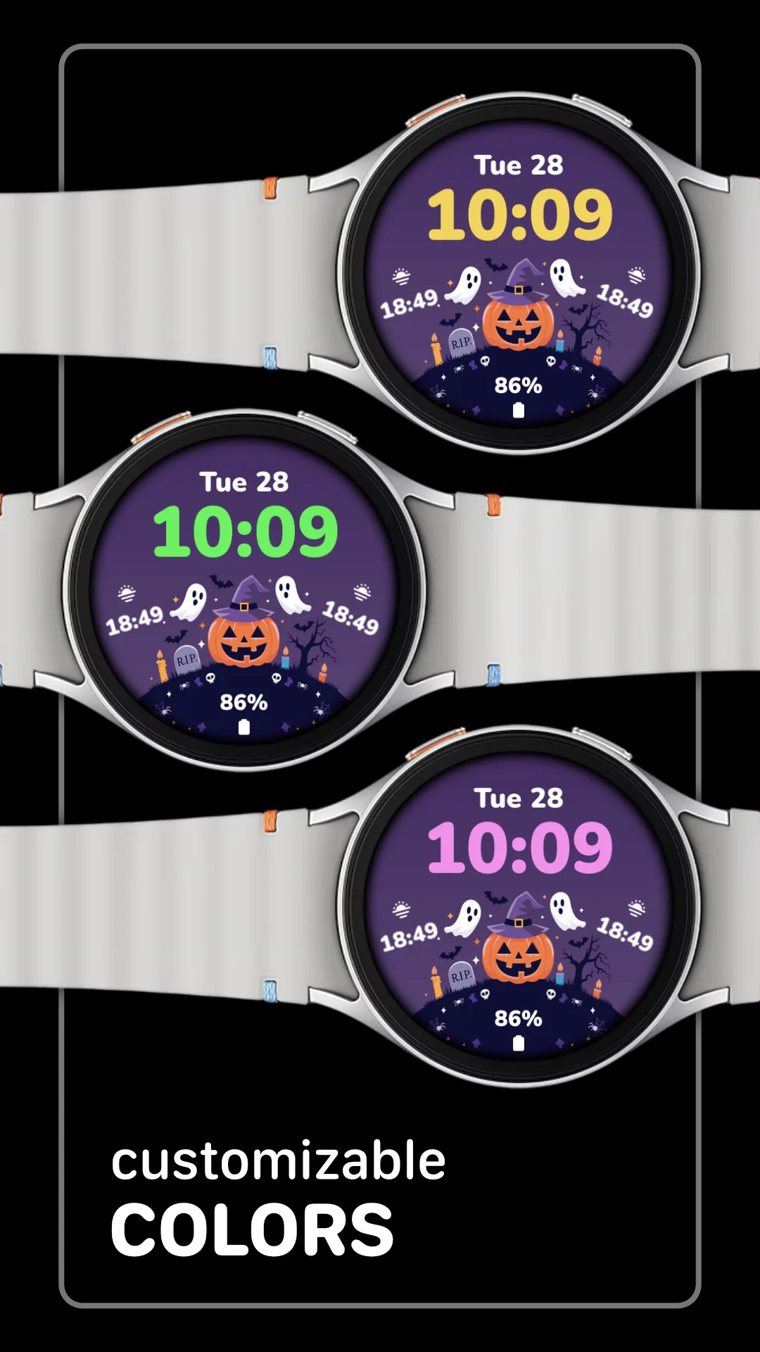 LUNA4 Halloween — Halloween Wear OS watch face — screenshot 2