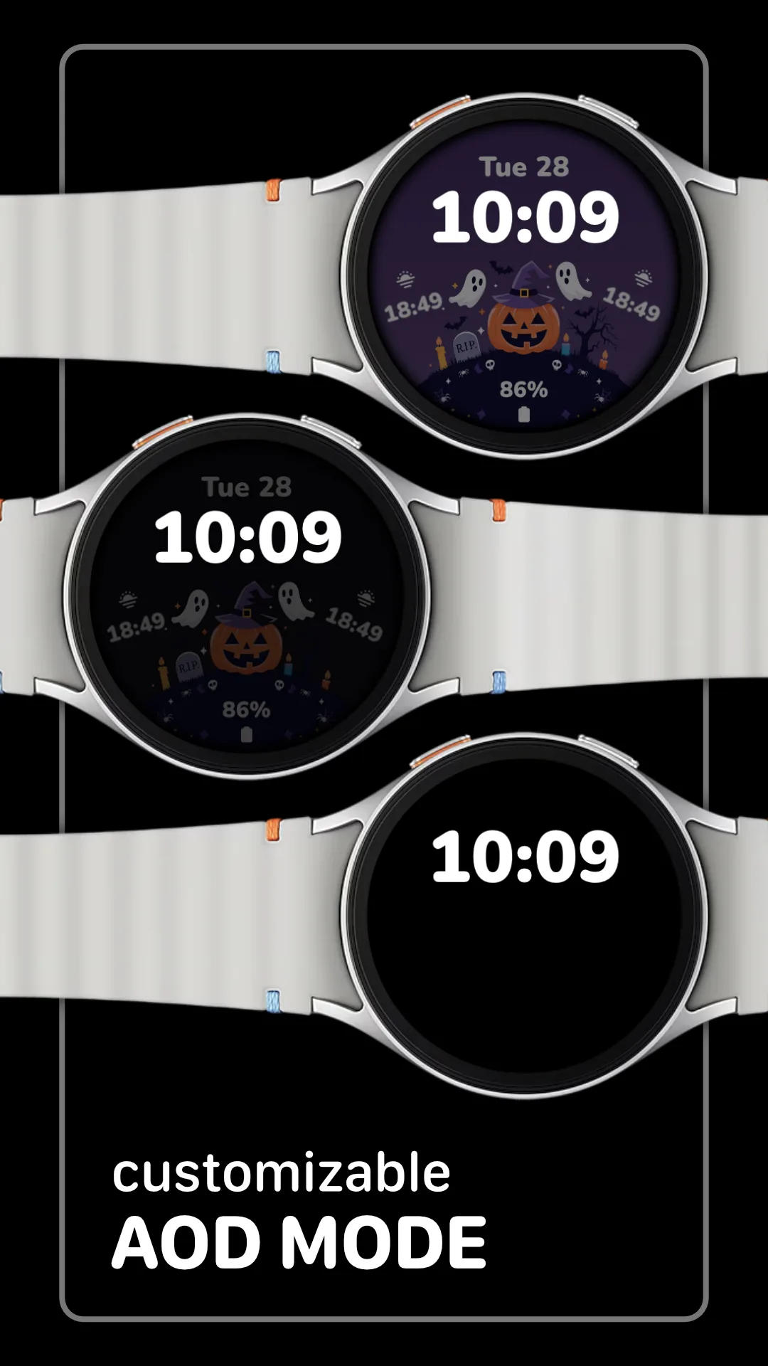 LUNA4 Halloween — Halloween Wear OS watch face — screenshot 4