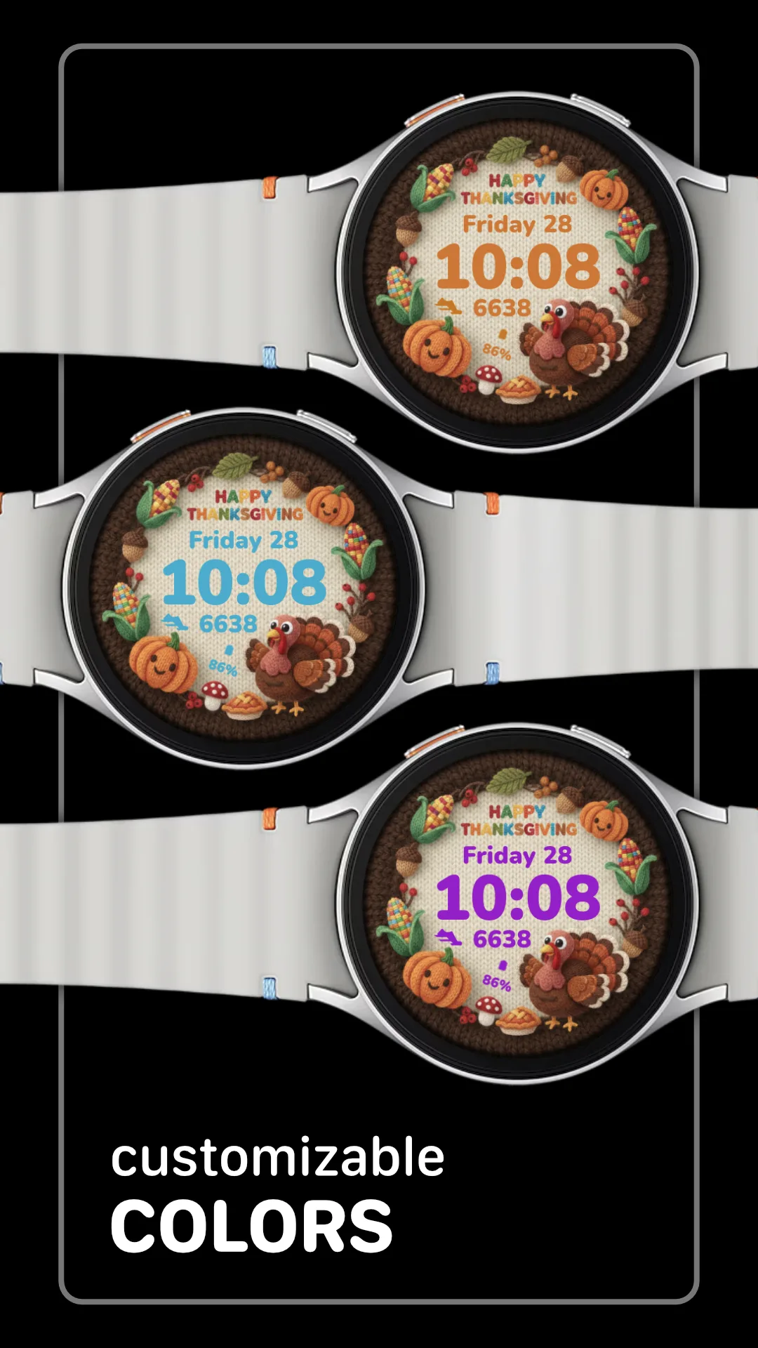 LUNA5 Cute — Cute Wear OS watch face — screenshot 2