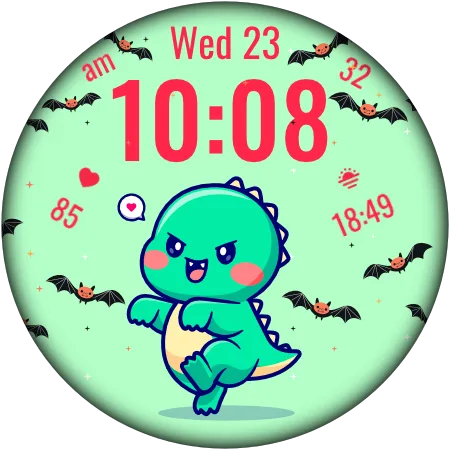 LUNA3 Dino — Dino Wear OS watch face